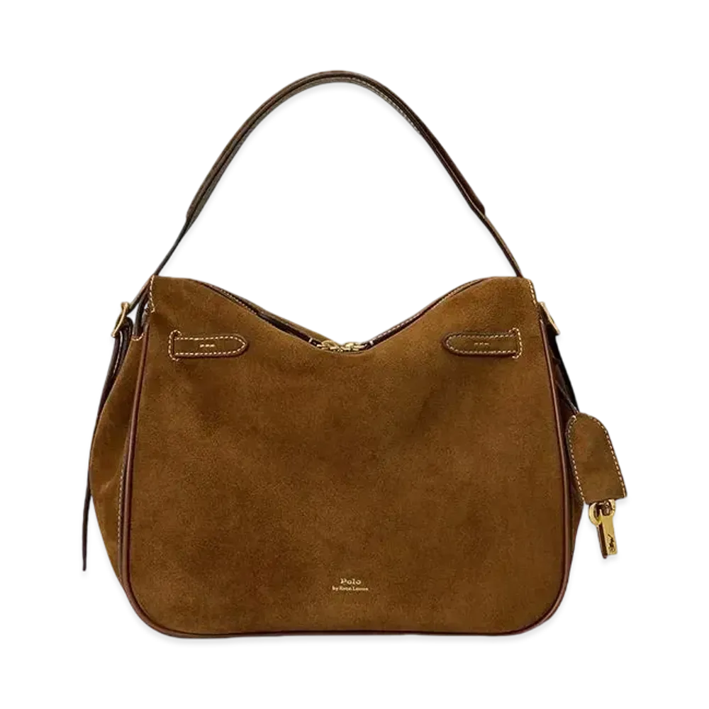 Polo Ralph Lauren Polo ID Suede Satchel "Brown"