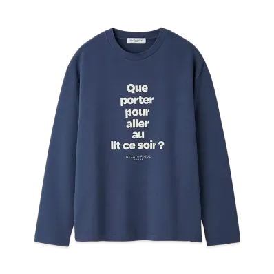 GELATO PIQUE Homme Hot Fabric Inlay T-Shirt "Navy"