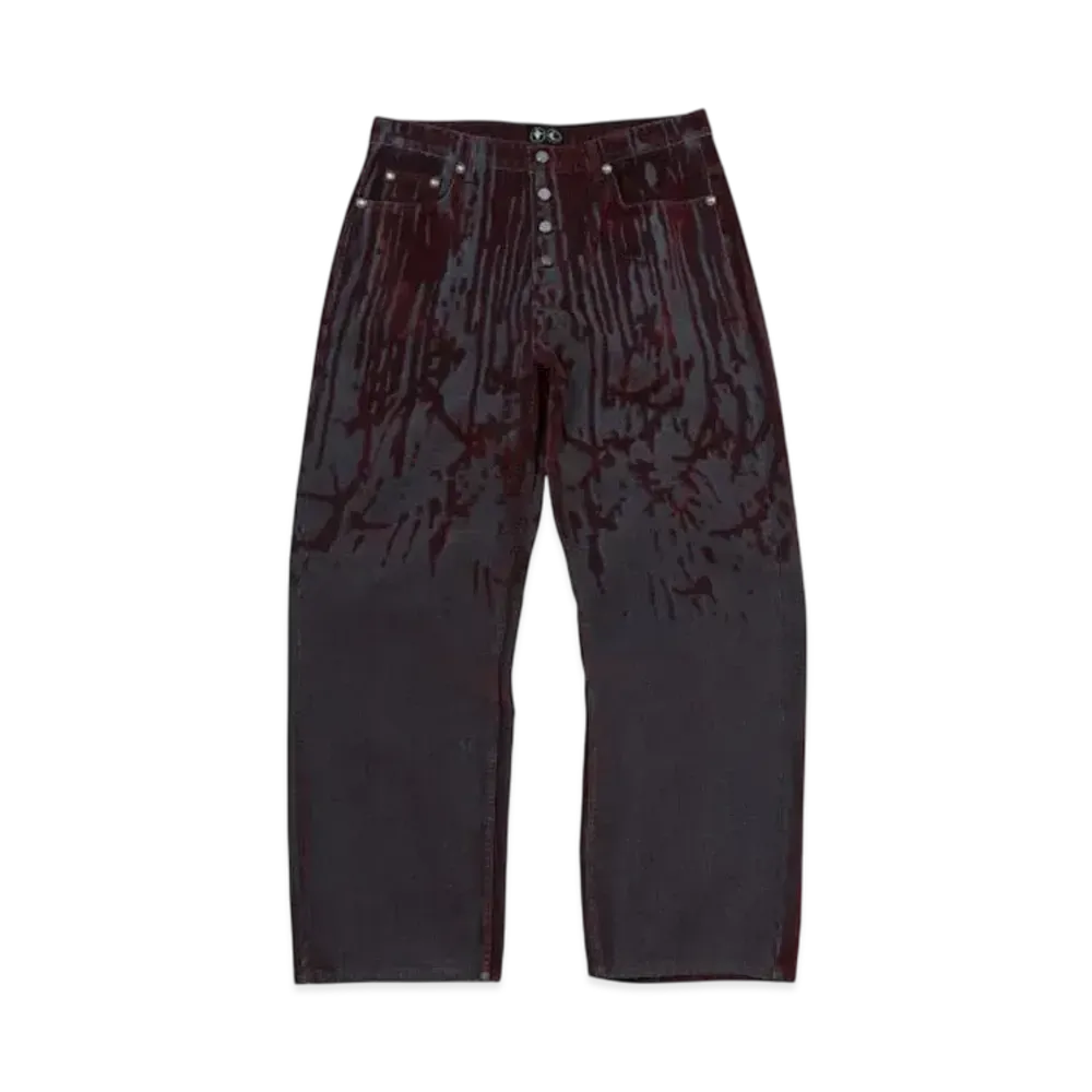 THUG CLUB Blood Lazered Denim Pants "Multi"