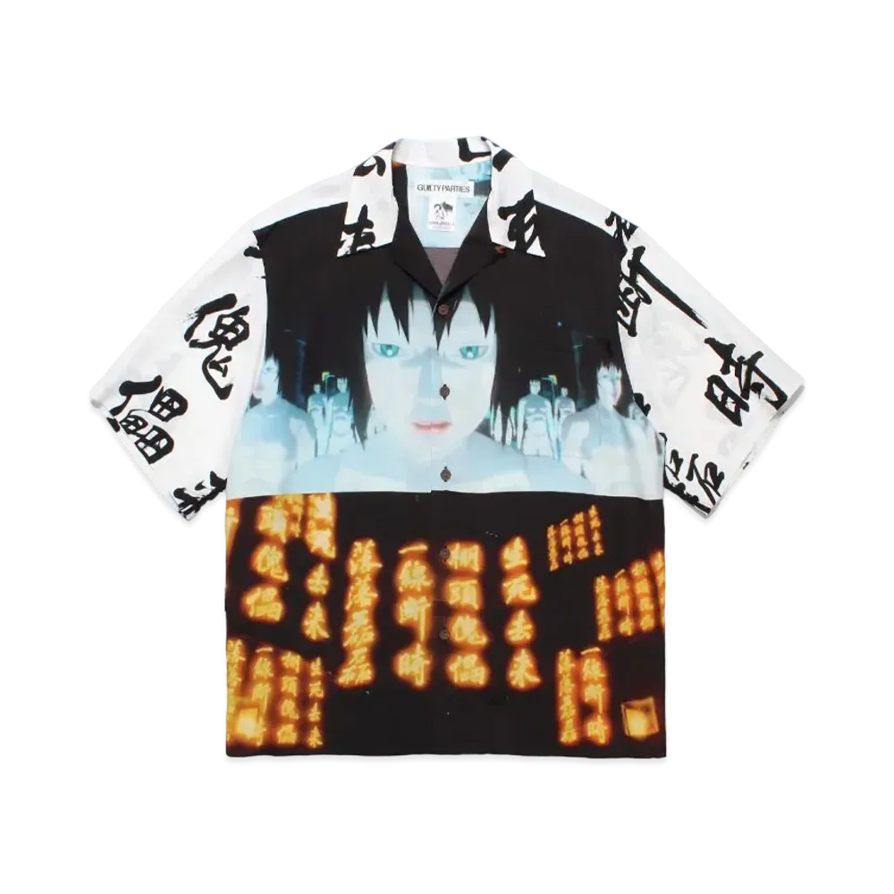 WACKO MARIA x GHOST IN THE SHELL 2 INNOCENCE Hawaiian Shirt "White"