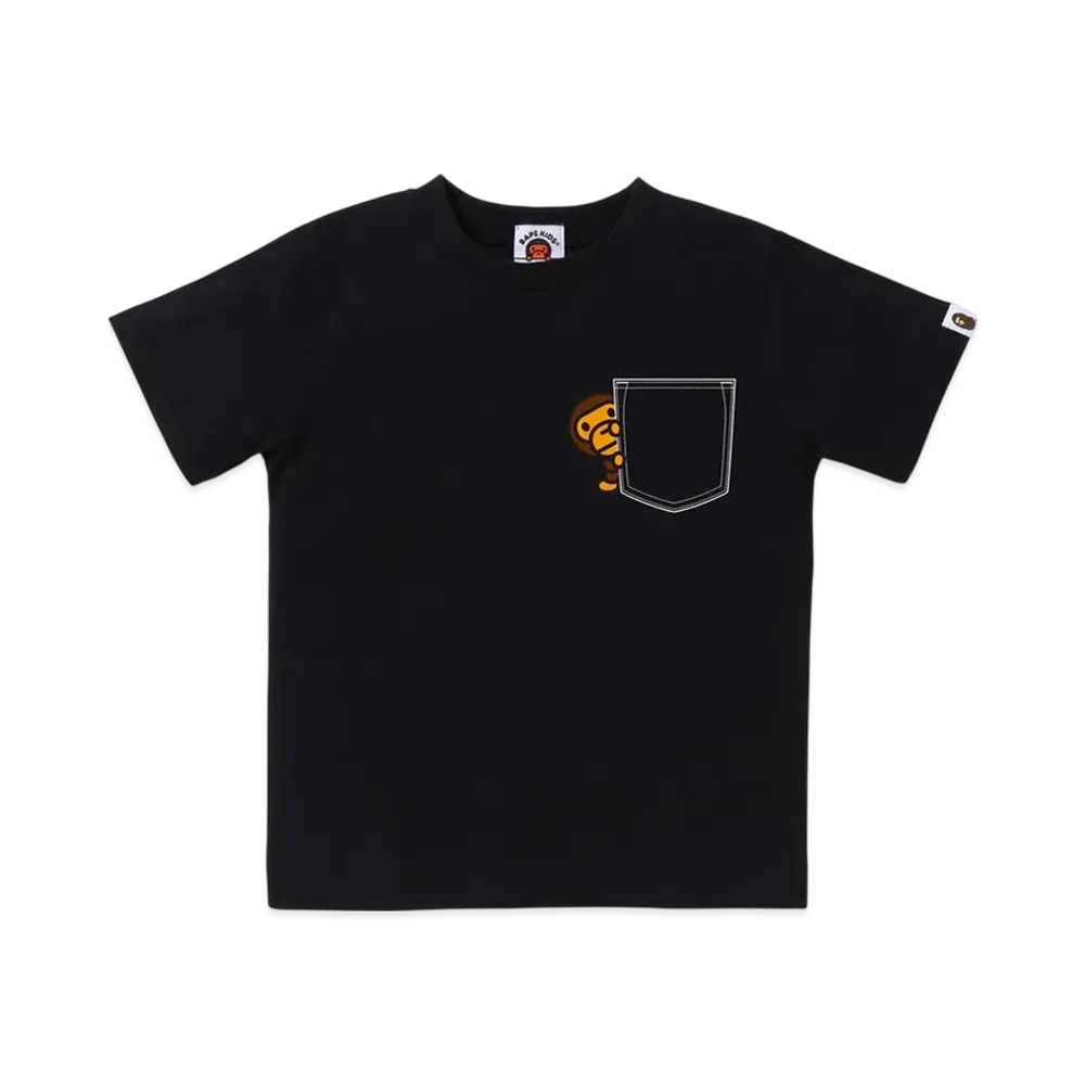 A BATHING APE Milo Fake Pocket Tee "Black"