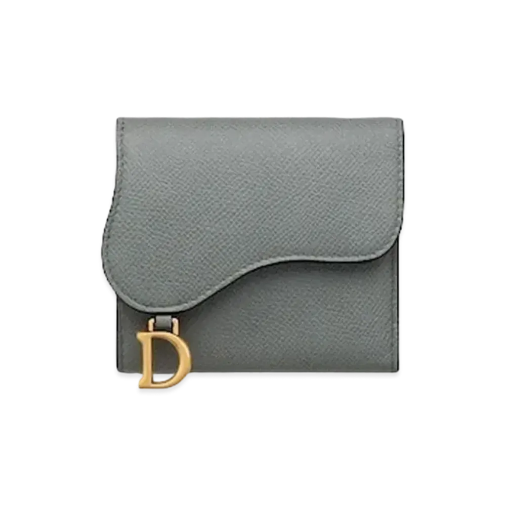 Dior Saddle Lotus Wallet "Gray"
