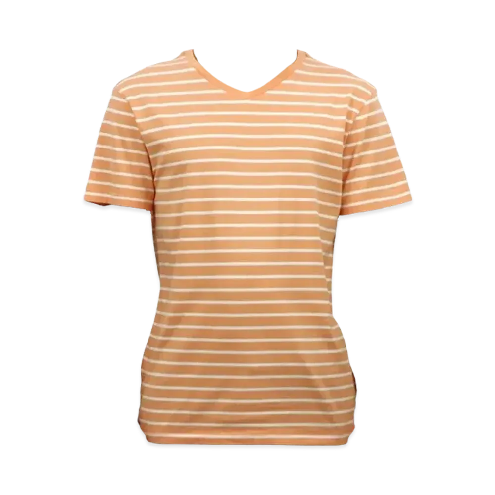Polo Ralph Lauren Striped Pony V-Neck Tee "Orange"