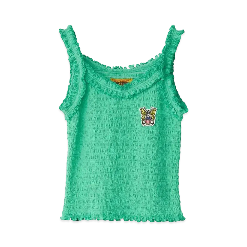 HYSTERIC GLAMOUR Levitated Girl Patch Camisole "Green"