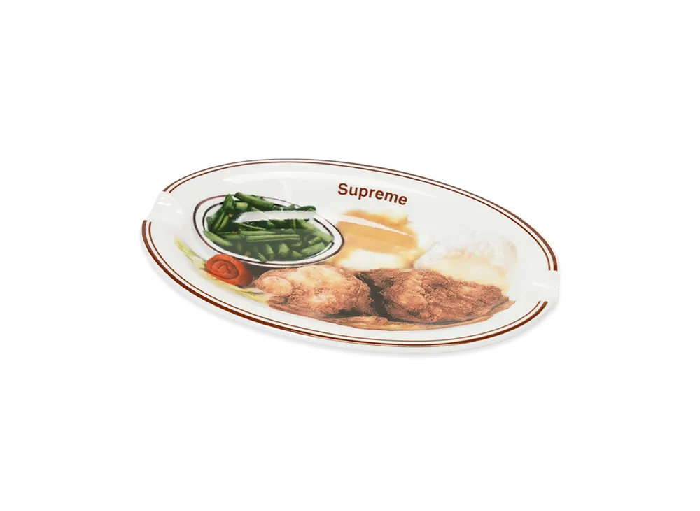 Supreme Chicken Dinner Plate Ashtray "White"