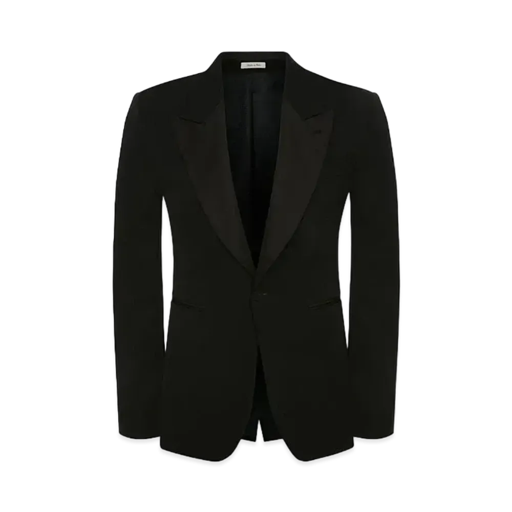 Alexander McQUEEN Large Lapel Tailored Jacket "Black"