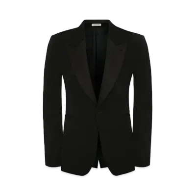 Alexander McQUEEN Large Lapel Tailored Jacket "Black"