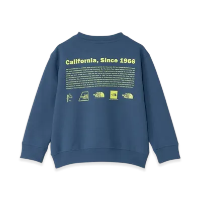 The North Face Toddler Historical Logo Sweat Crew Kids "Mountain Blue"