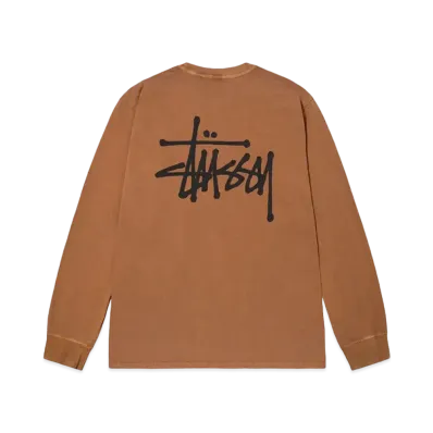 Stussy Basic Stussy Pigment Dyed LS Tee "Almond"
