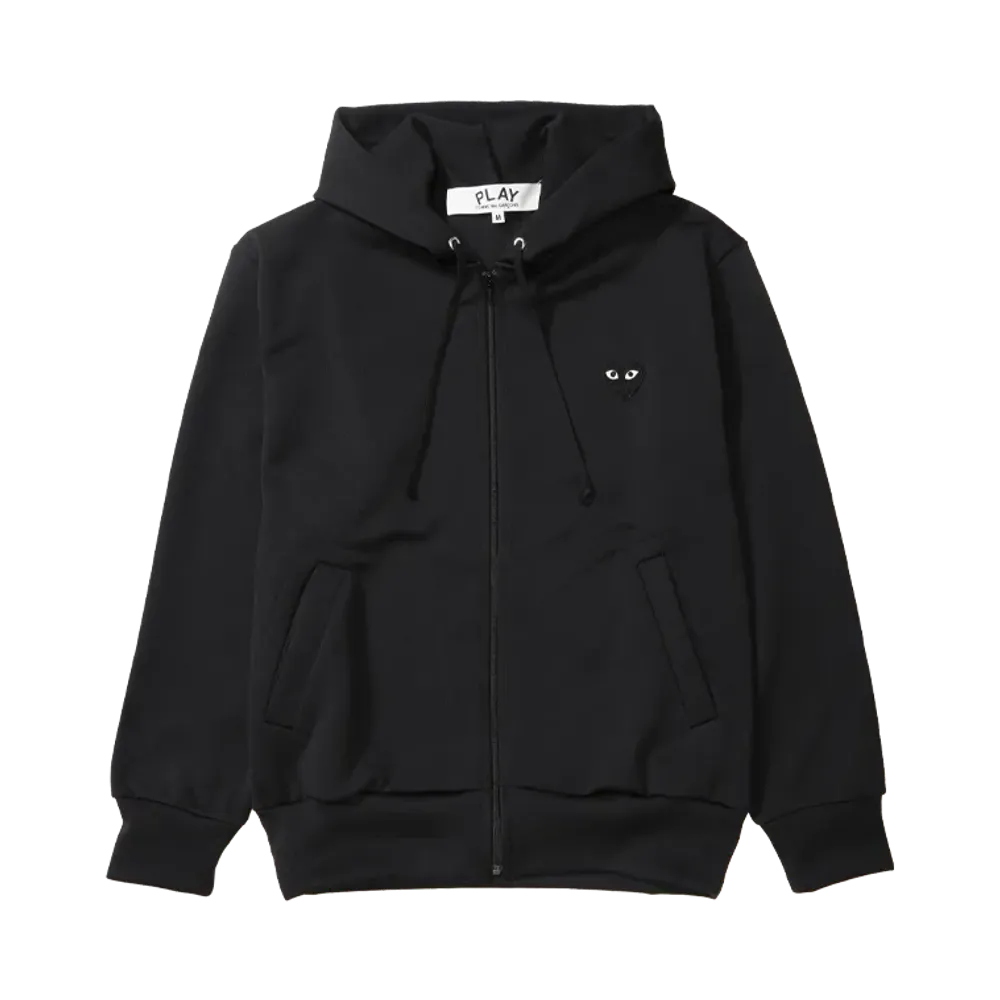 PLAY COMME des GARCONS Big Heart Zip-Up Hoodie "Black"