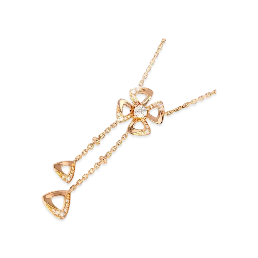 BVLGARI Fiorever Diamond Necklace "Pink Gold"