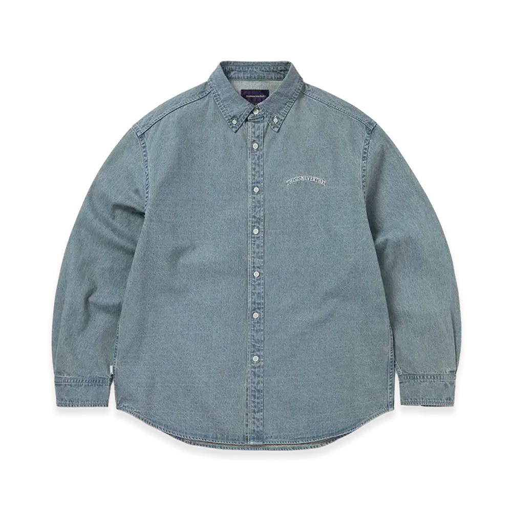 thisisneverthat Washed Denim Shirt "Washed Blue"