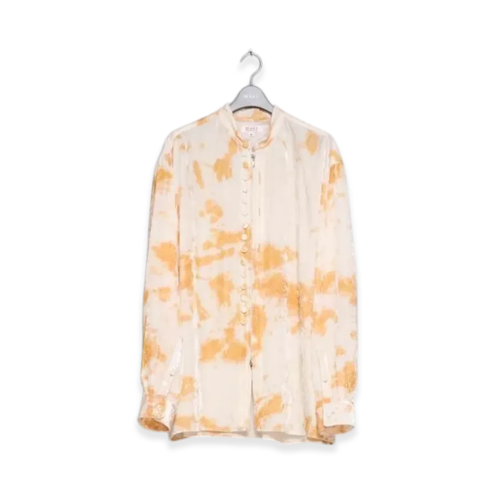 MASU Victorian Zip-up Shirt "White"
