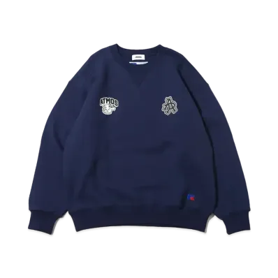 atmos x Russell Eagle Logo Crewneck Sweat "Navy"