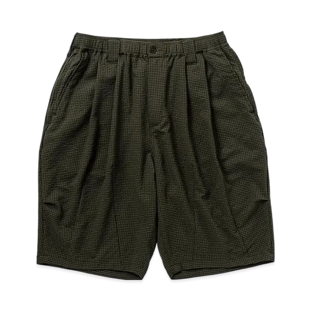TIGHTBOOTH Seersucker Big Shorts "Olive"