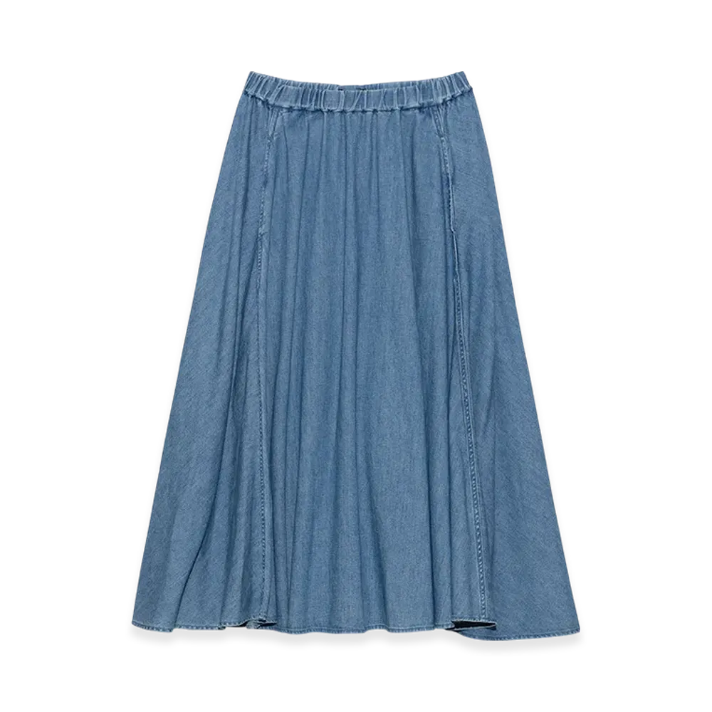 nanamica Light Denim Circular Skirt "Indigo"