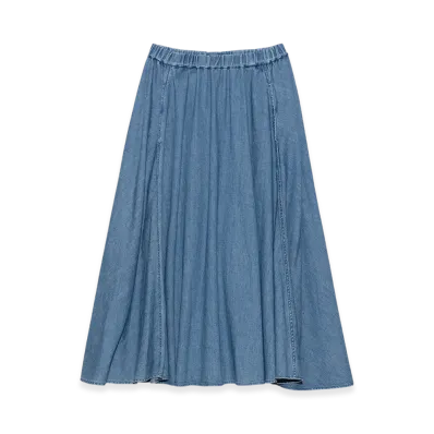 nanamica Light Denim Circular Skirt "Indigo"