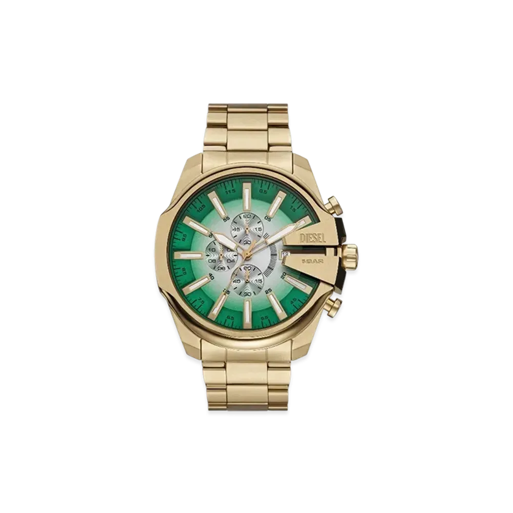 Diesel Dz4684 Watch Mega Chief Slim Stainless Steel Watch "Gold"