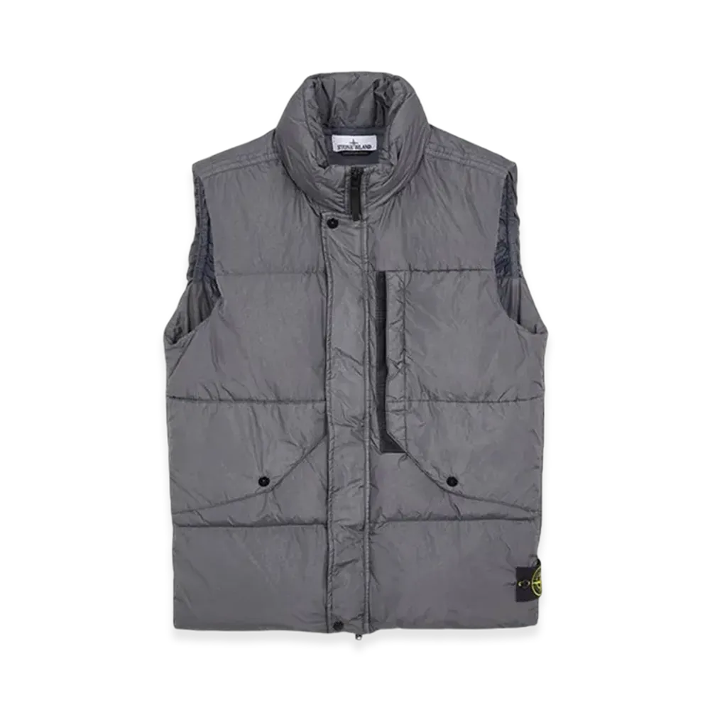 Stone Island G0423 Garment Dyed Crinkle Reps Recycled Nylon Down Vest - 23FW "Lead"
