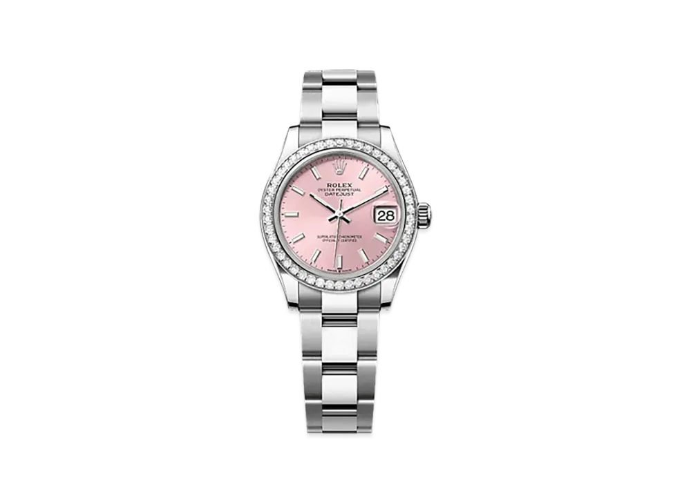 ROLEX Datejust 31 Oystersteel & White Gold Diamonds "Pink"