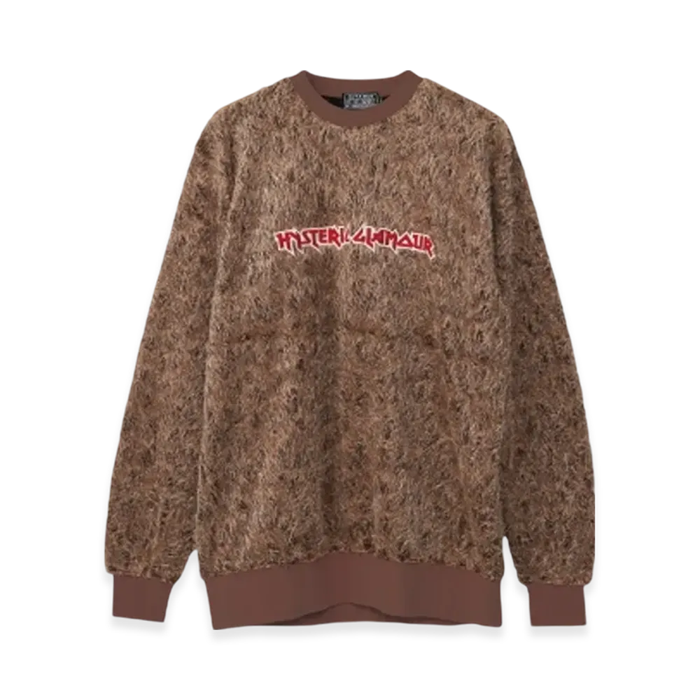 HYSTERIC GLAMOUR Metal Logo Embroidered Pullover "Beige"