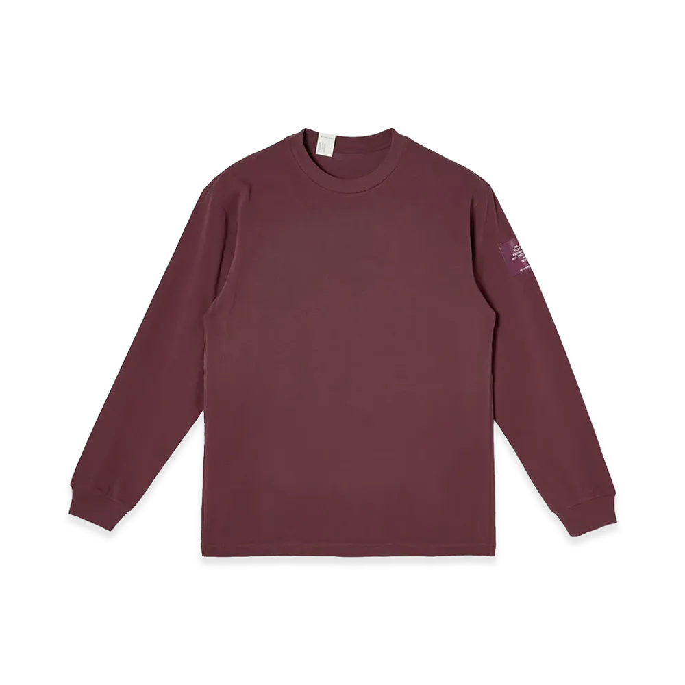 N.HOOLYWOOD TEST PRODUCT EXCHANGE SERVICE Long Sleeve T-Shirt "Burgundy"