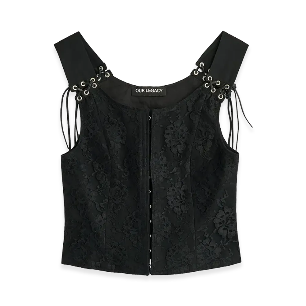 OUR LEGACY Women's Tough Vest "Studio Black Micro Canvas"