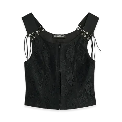 OUR LEGACY Women's Tough Vest "Studio Black Micro Canvas"