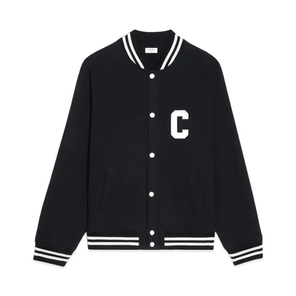 CELINE College Teddy Jacket In Fleece "Black/White"