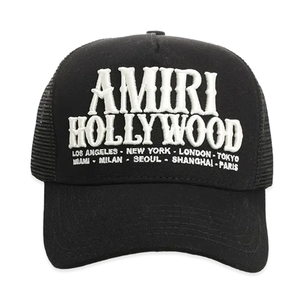 AMIRI Hollywood Trucker Cap "Black"