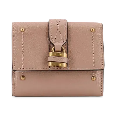 Chloe Women's Paddington Trifold Leather Wallet "Pink"