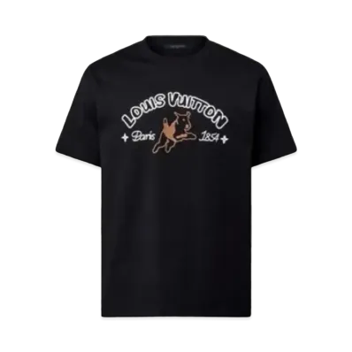 Tyler, The Creator x Louis Vuitton Embroidered Cotton T-Shirt "Noir"
