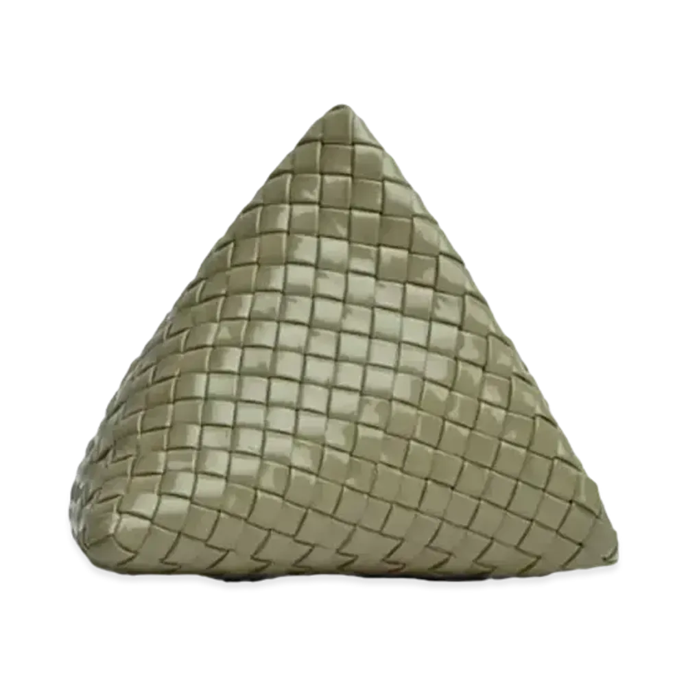 Bottega Veneta Hand Bag Pyramid Clutch "Travertine"