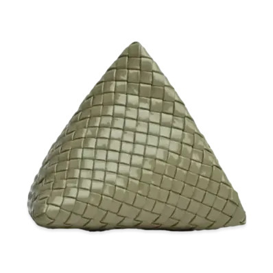 Bottega Veneta Hand Bag Pyramid Clutch "Travertine"