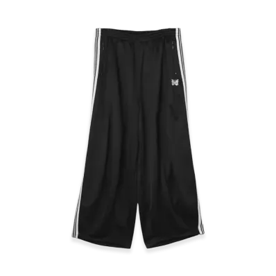 NEEDLES H.D. Track Pants Poly Smooth "BlackWhite"