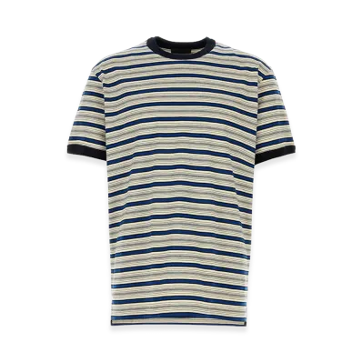 PRADA Embroidered Cotton T-Shirt "Stripped"