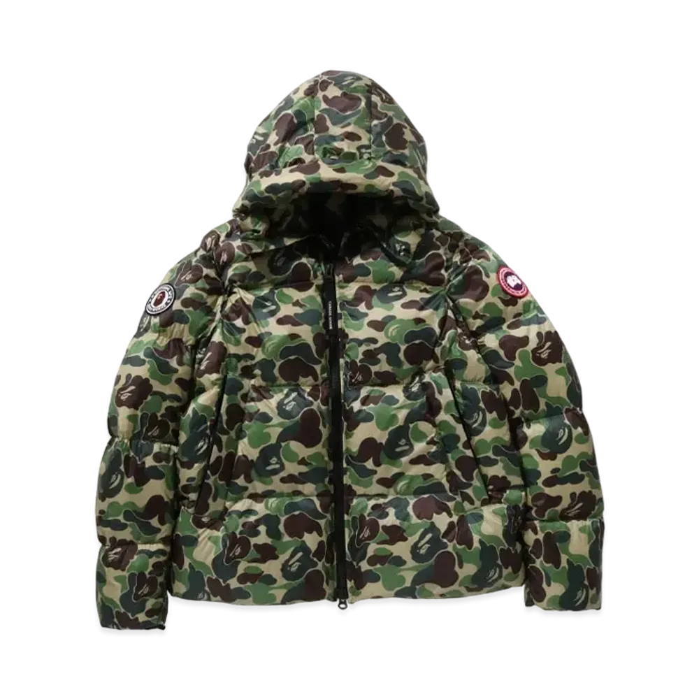 A BATHING APE x CANADA GOOSE Crofton Puffer "Green"