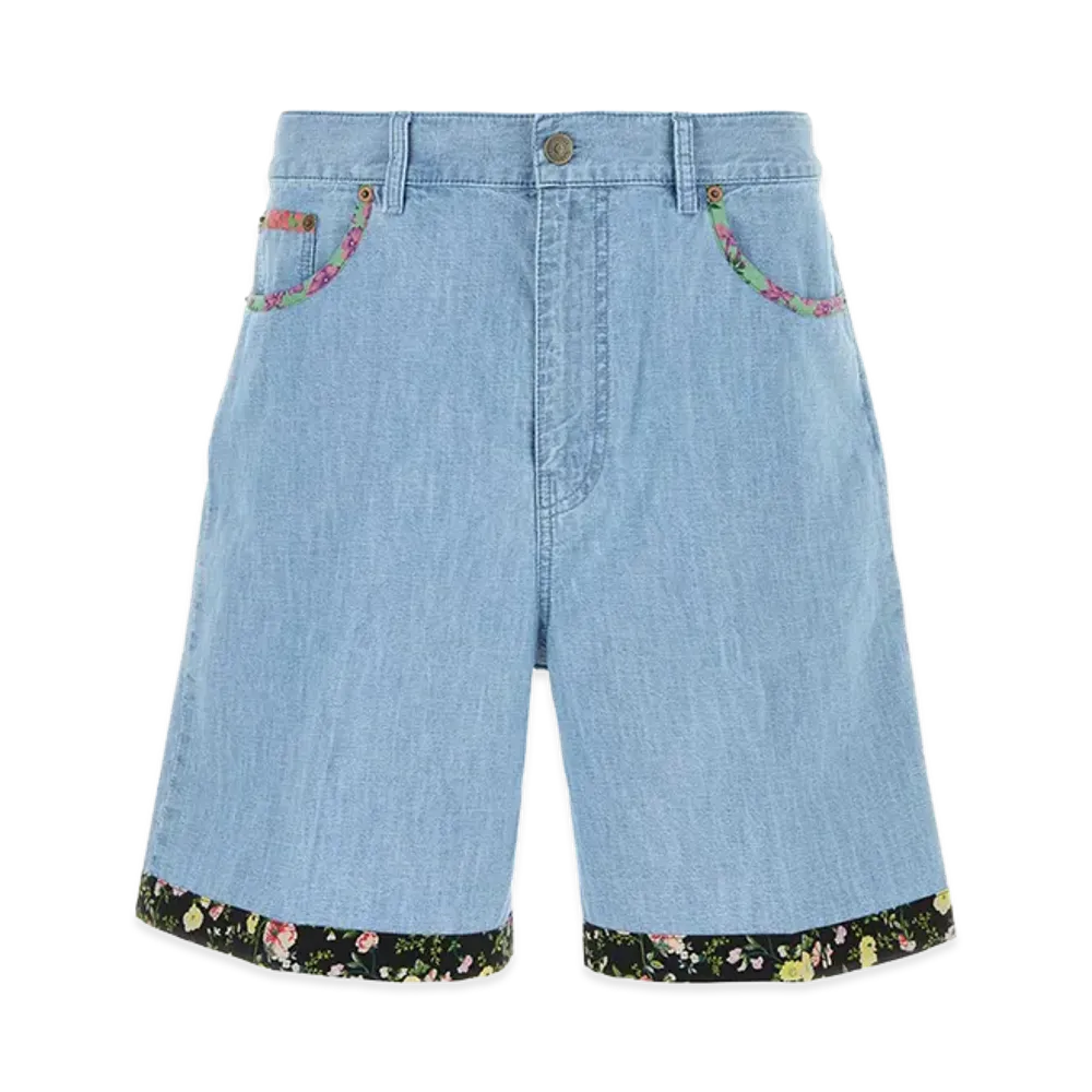 Valentino Denim Bermuda Shorts "Blue"