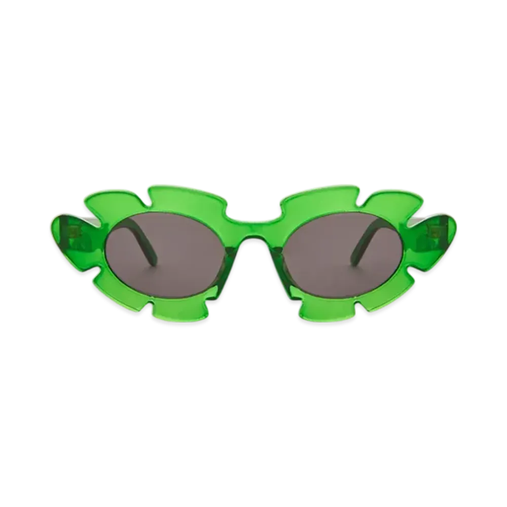LOEWE Flower Sunglasses "Clear Green"