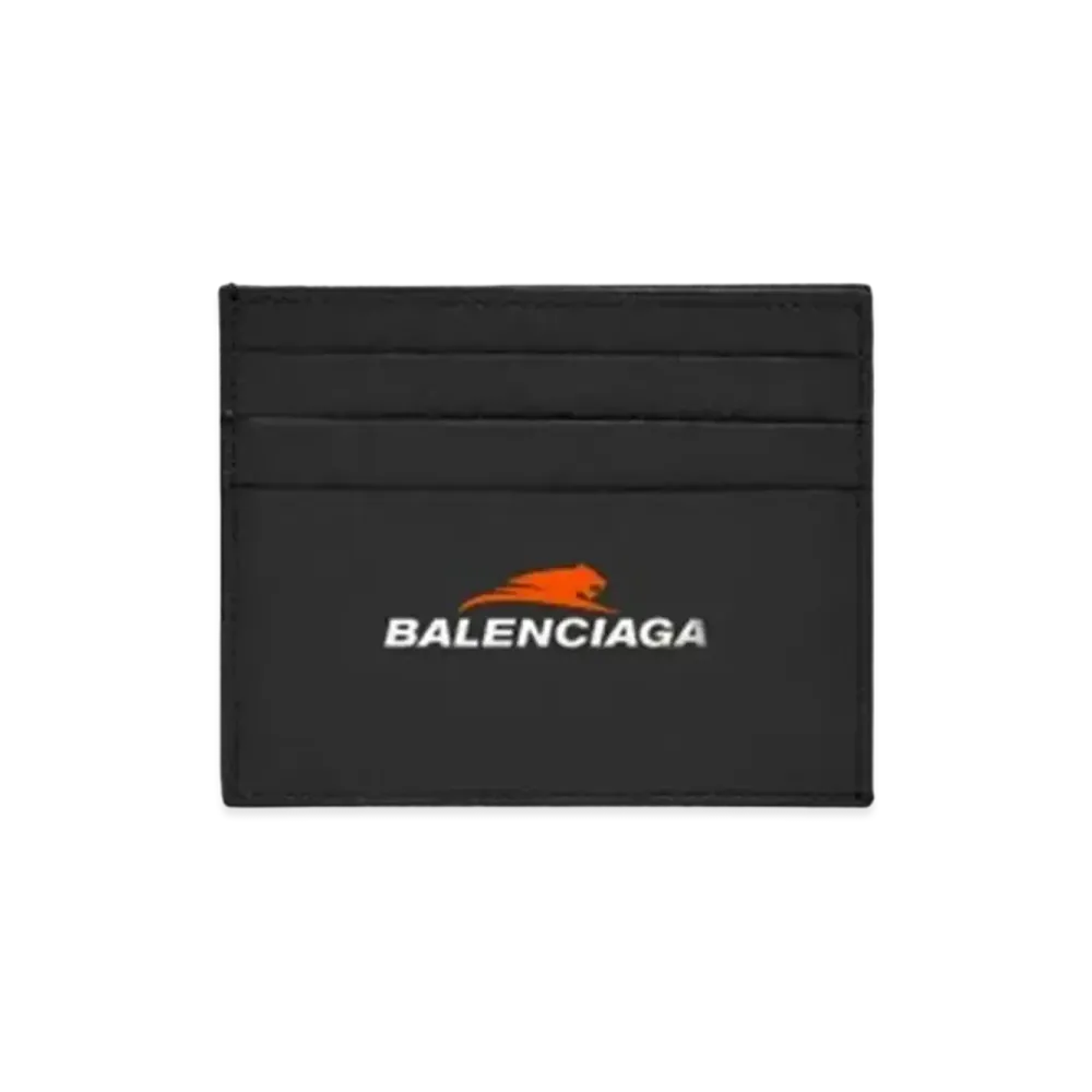 BALENCIAGA Grained Calfskin Year of the Tiger Cash Split Card Holder "Black"