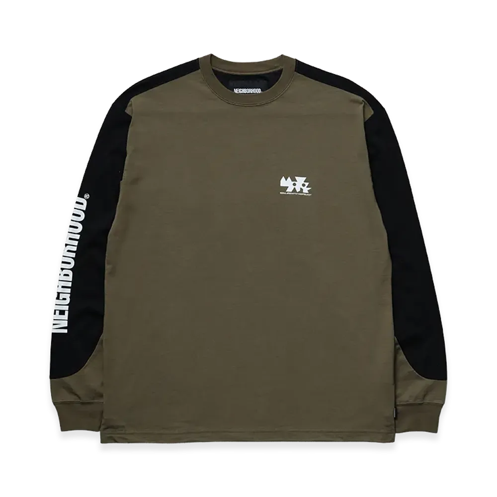 NEIGHBORHOOD Map . Crewneck LS-1 "Olive Drab"