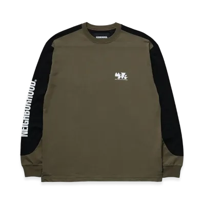 NEIGHBORHOOD Map . Crewneck LS-1 "Olive Drab"