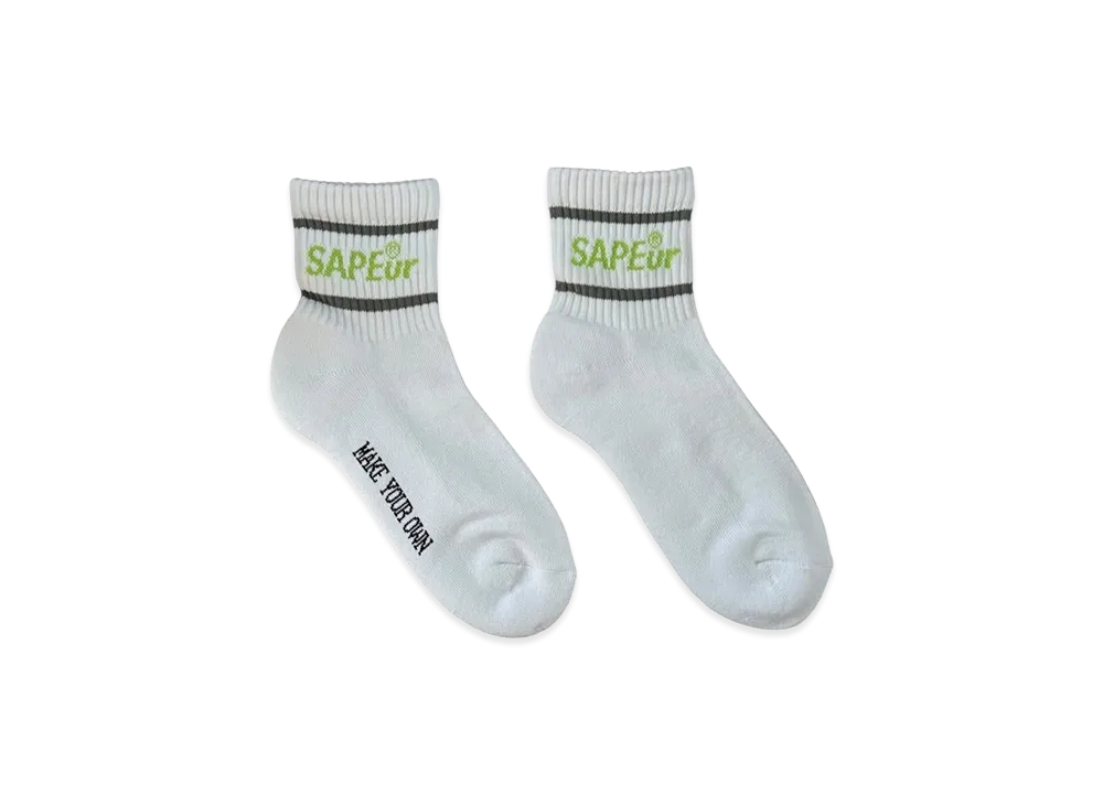 SAPEur Ankle Socks "White/Lime"