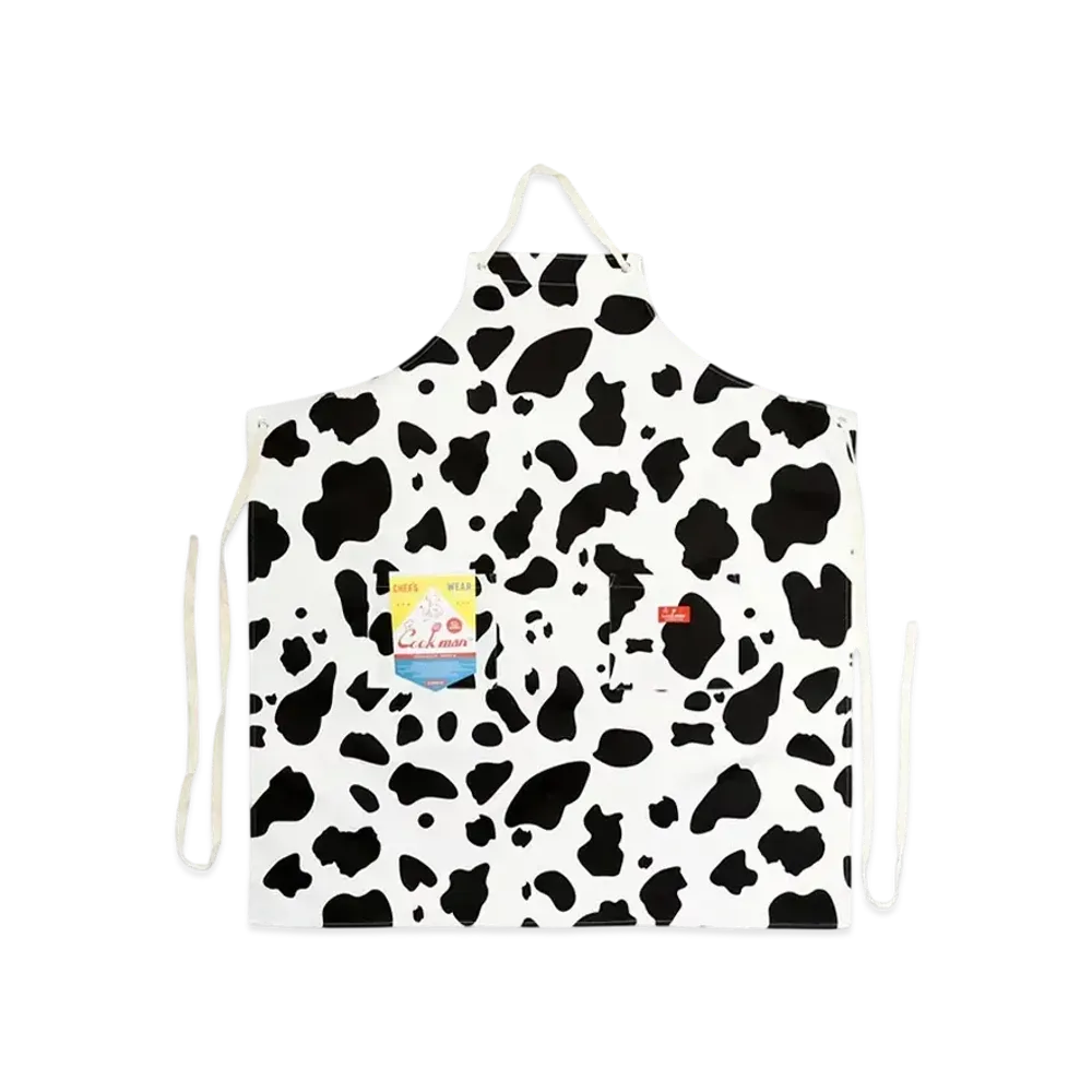 COOKMAN Long Apron COW "Cow/White"