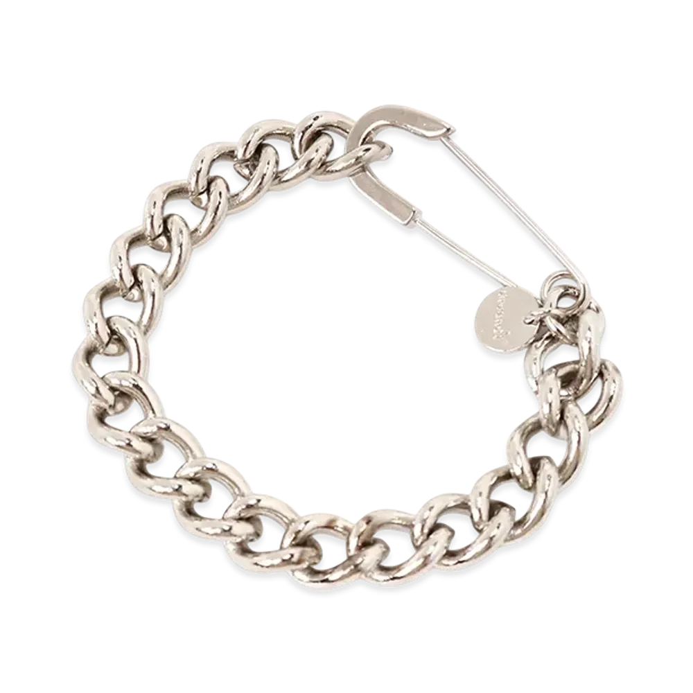 Ground Y Brass Chain Bracelet Wool Pin "Silver"