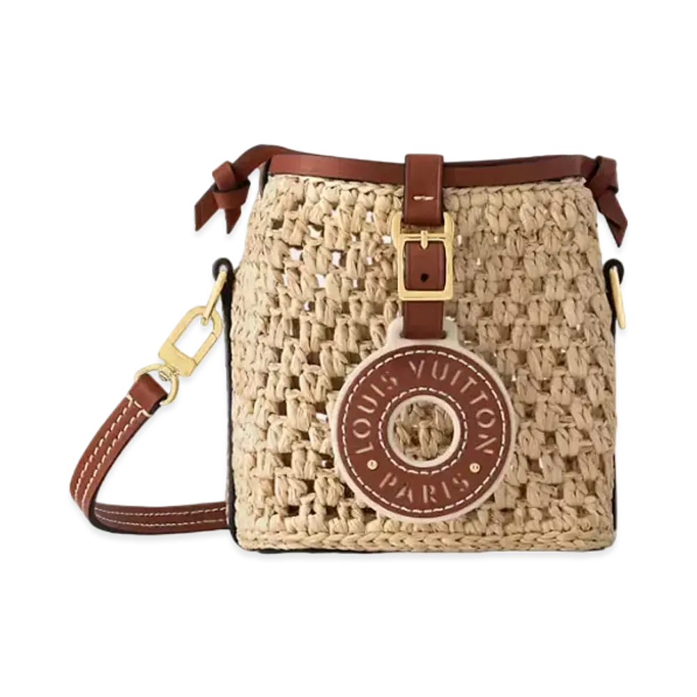 Louis Vuitton Noe Purse Raffia "Natural Tan"