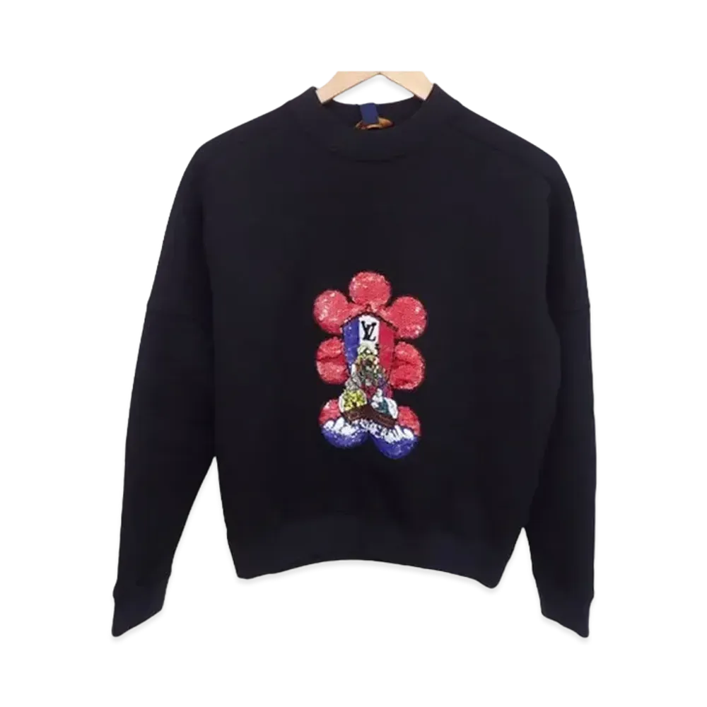 Louis Vuitton x Kansai Yamamoto Seven Lucky Gods Sequins Pullover Sweat "Noir"
