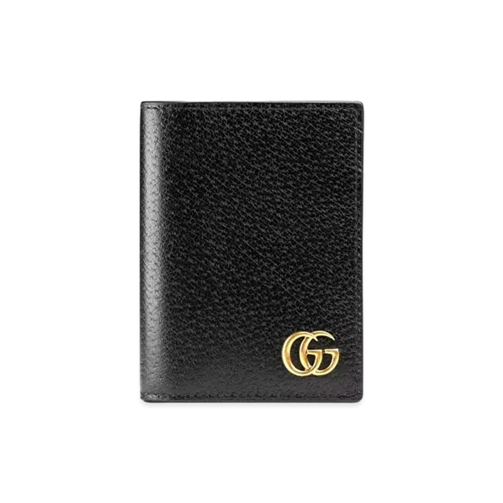 GUCCI GG Marmont Leather Card Case "Black"