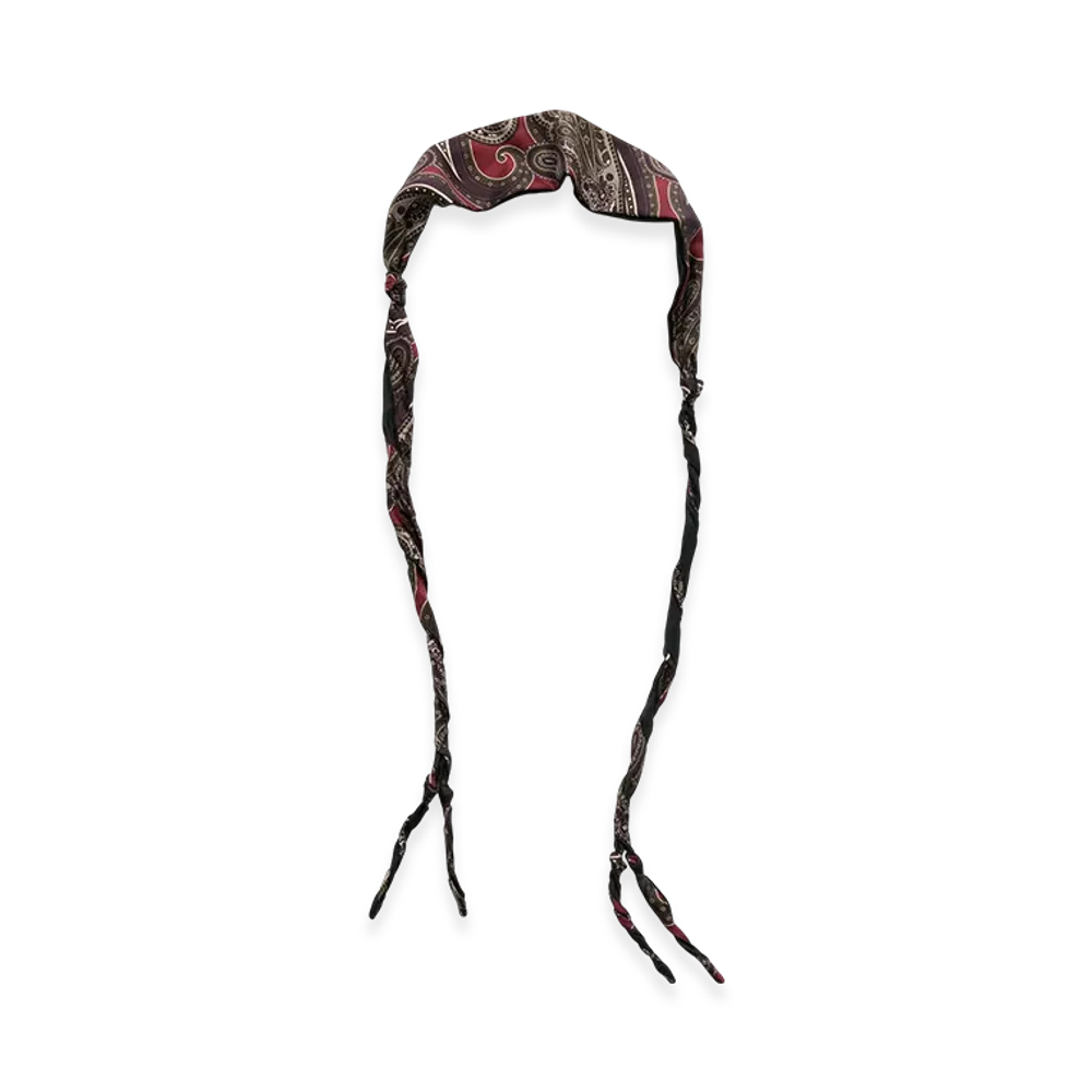 OUR LEGACY Twisted Tie "Burgundy Paisley"
