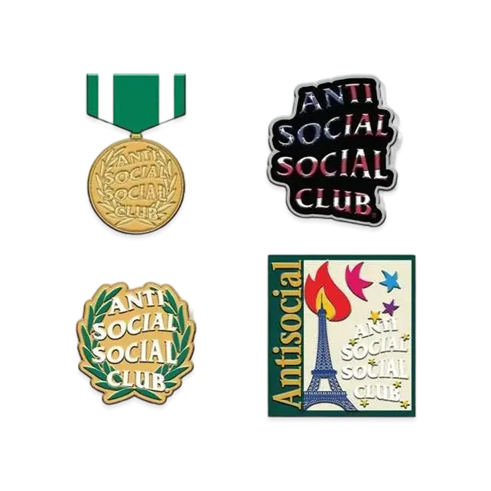 ANTI SOCIAL SOCIAL CLUB PARIS 2024 CAPSULE Olympic Pin Set "Multi"